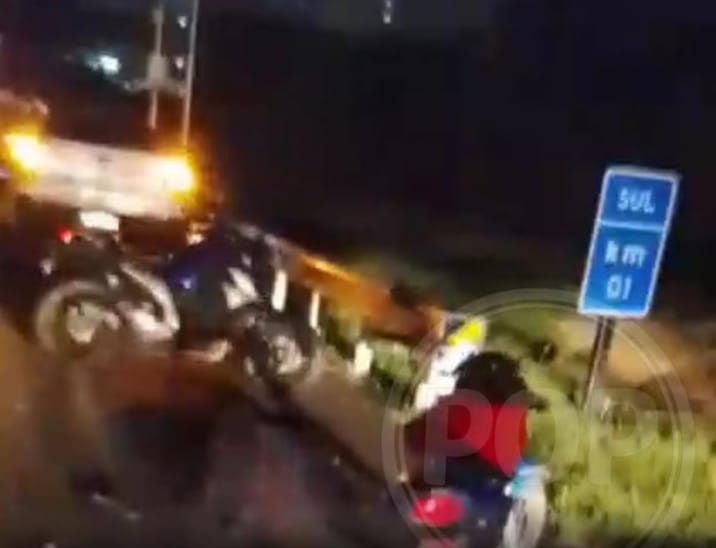  Motociclista quebra o braço em acidente na Hermenegildo Tonoli